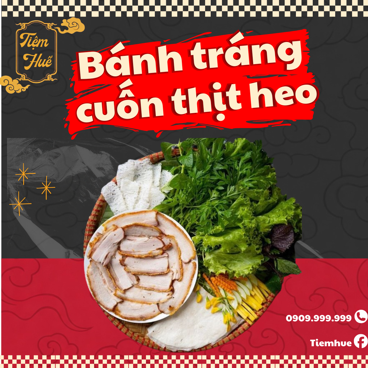 bún bò huế (5) Bánh Tráng Cuốn Thịt Heo